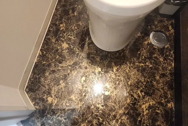 東京都八王子市Yデンタルクリニックのワックス後のトイレの床