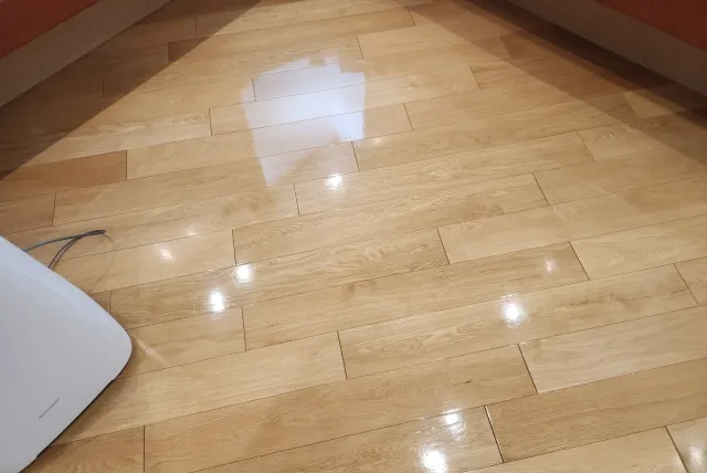 東京都昭島市のS消化器内科のワックス掛け後の院内